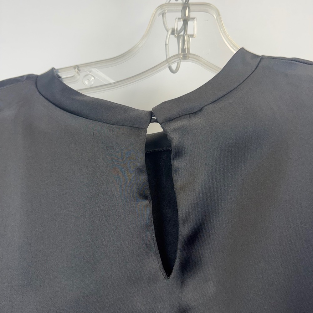 Zara Women Black Satin Finish Short Sleeve Back Cutout Top 3158/331 Size XS NEW - Picture 13 of 13